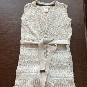 Girls Tie Waist Sweater Vest